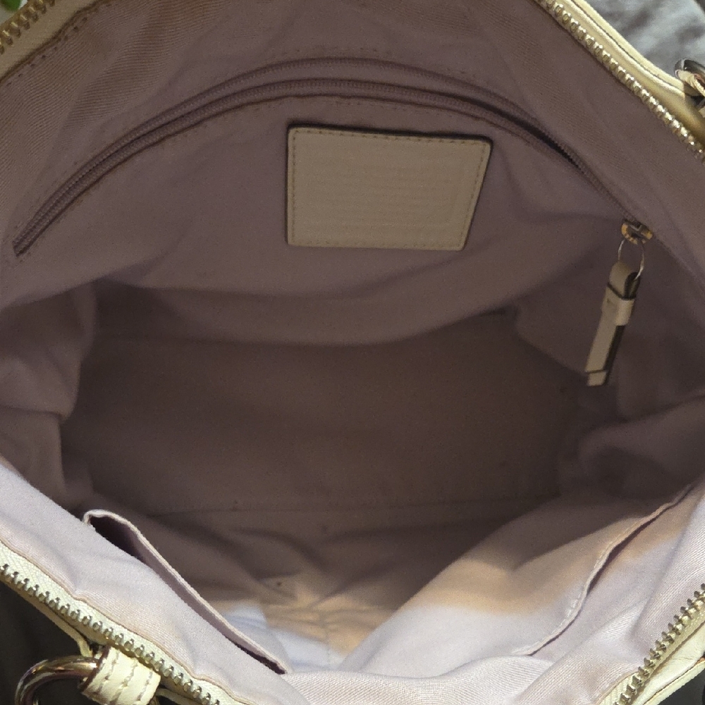 Coach Purple and Cream Shoulder Bag - Picture 13 of 14